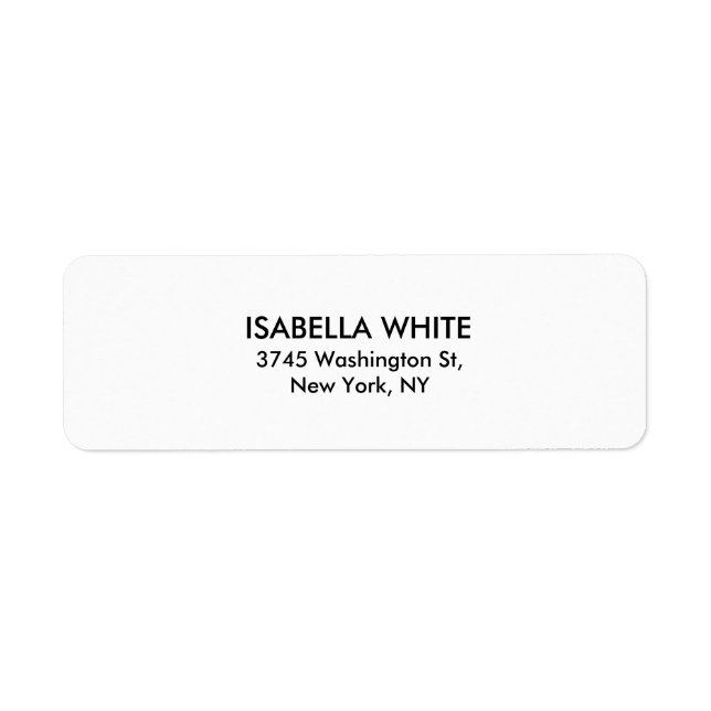Trendy Chic White Background Simple Plain Elegant (Front)