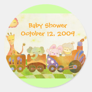 Trendy Choo Choo Train Baby Shower Stickers