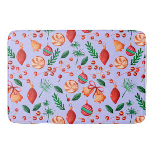Trendy Christmas Abstract Pattern Bath Mat