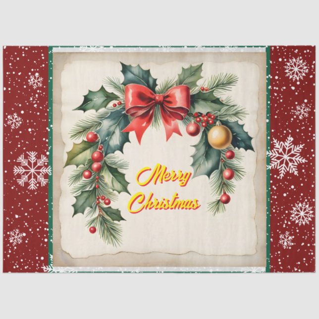 Trendy Christmas Beautiful Festive Collection Tissue Paper (Front)