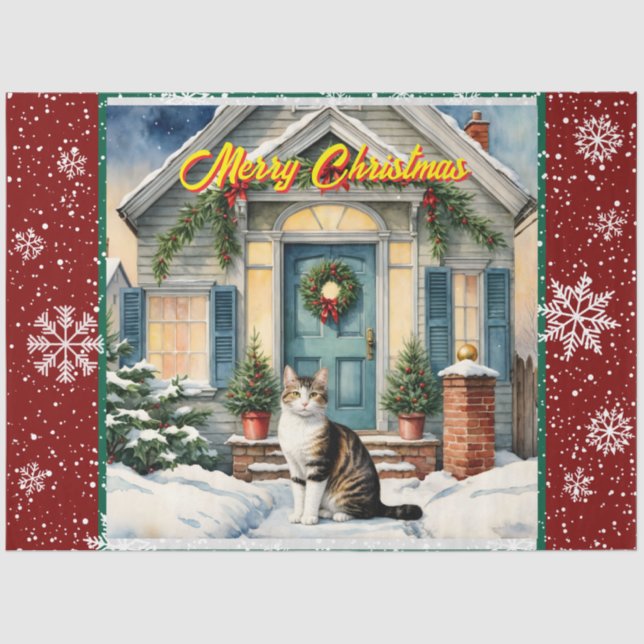 Trendy Christmas Beautiful Holiday Collection Tissue Paper (Front)