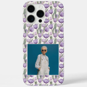 Trendy Christmas Gift Tulip Flower Photo iPhone 16 Pro Max Case