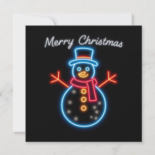 Trendy Christmas Neon Holiday Collection Card
