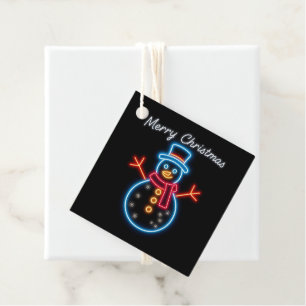 Trendy Christmas Neon Holiday Collection Favour Tags