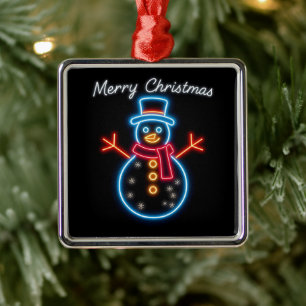 Trendy Christmas Neon Holiday Collection Metal Tree Decoration