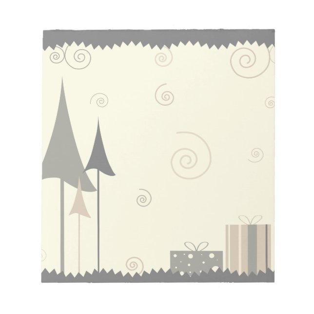 trendy Christmas Notepad (Front)
