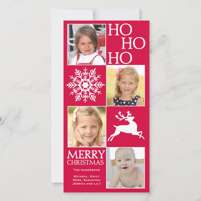Trendy Christmas Photo Card (Front)