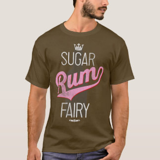 Trendy Christmas Sugar Rum Fairy Bottle Silhouette T-Shirt