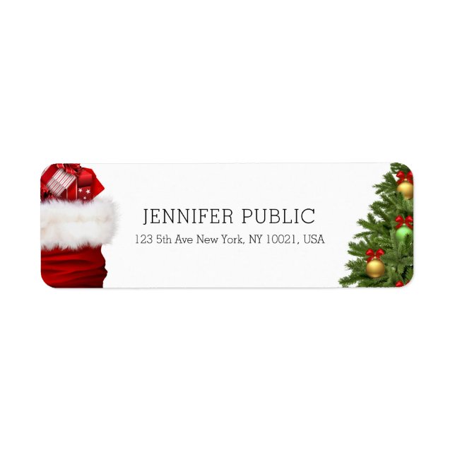 Trendy Christmas Tree Gifts Elegant Template (Front)
