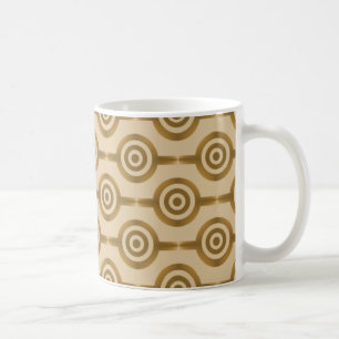 Trendy Circles Mug, Golden Honey Coffee Mug