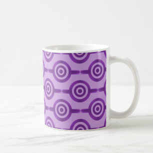 Trendy Circles Mug, Lovely Lavender Coffee Mug