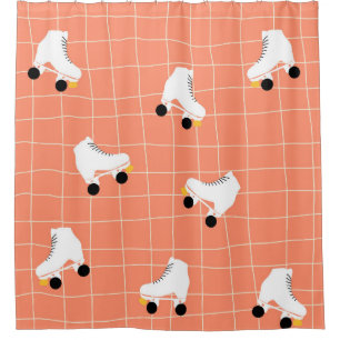 Trendy City Roller Skates Roller Skater Gift   Shower Curtain