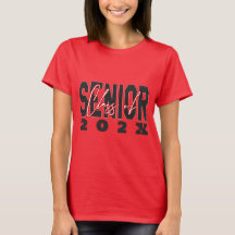 Trendy Class of 2025 Senior School Logo Red