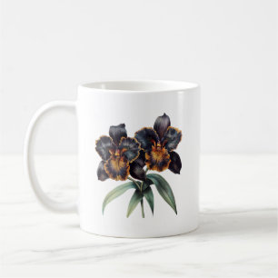 Trendy classic black orchid coffee mug
