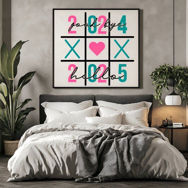 Trendy Classic Hello 2025 Good bye 2024 New Year  Poster (Creator Uploaded)