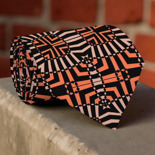 Trendy Classy Chic Op Art Geometric Pattern Tie