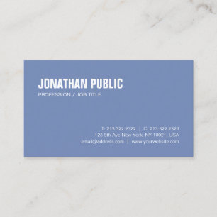 Trendy Clean Creative Design Blue White Luxury Business Card