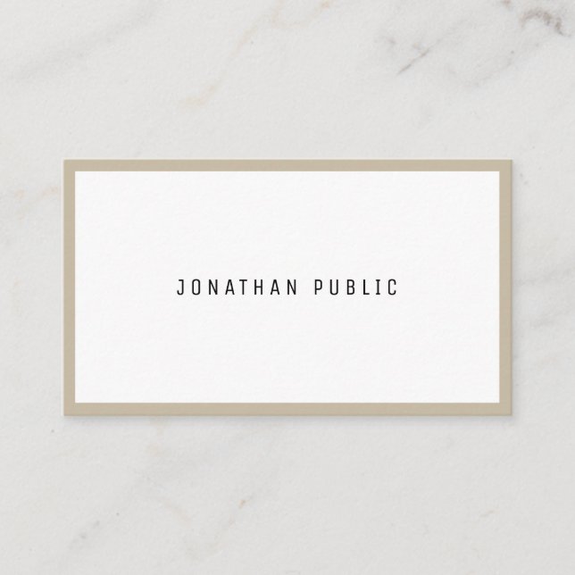 Trendy Clean Design Modern Minimalist Elegant Cool Business Card (Front)