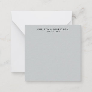Trendy Clean Simple Grey Consultant Business Card