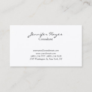 Trendy Clean Simple Stylish Handwriting Business Card