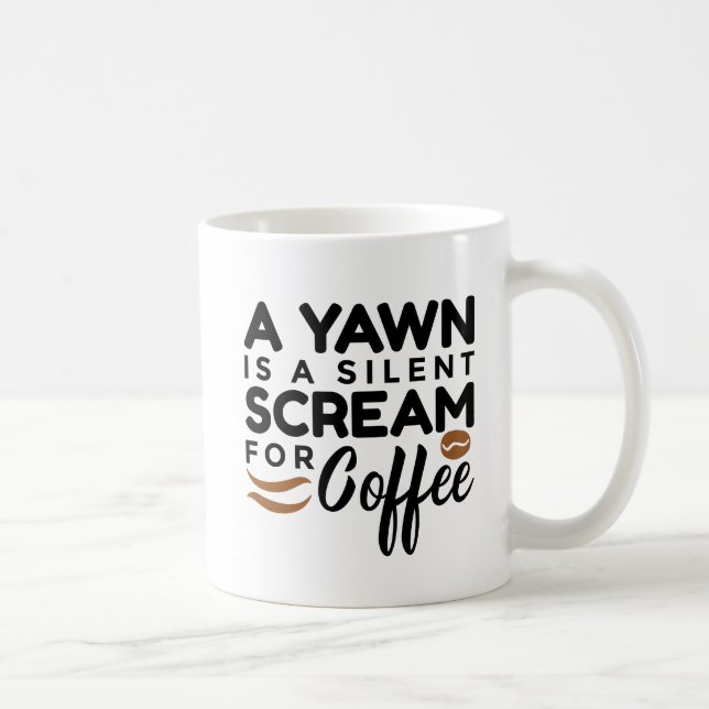 Trendy Coffee Quote Coffee Mug (Right)