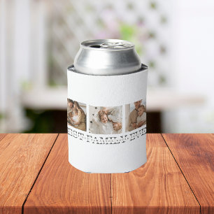 Trendy Collage Photo & Best Family Ever Best Gift Can Cooler