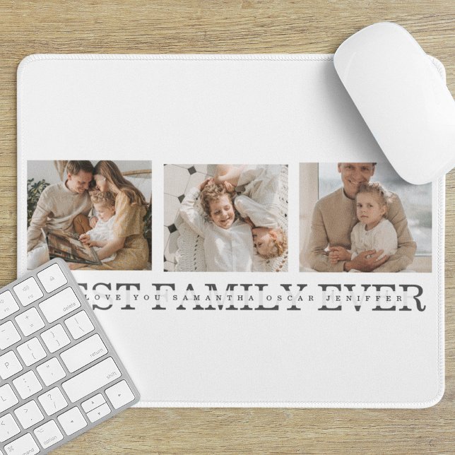 Trendy Collage Photo & Best Family Ever Best Gift Mouse Mat (Creator Uploaded)