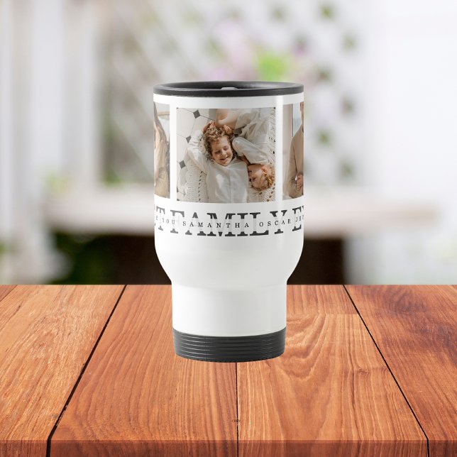 Trendy Collage Photo & Best Family Ever Best Gift Travel Mug (Creator Uploaded)