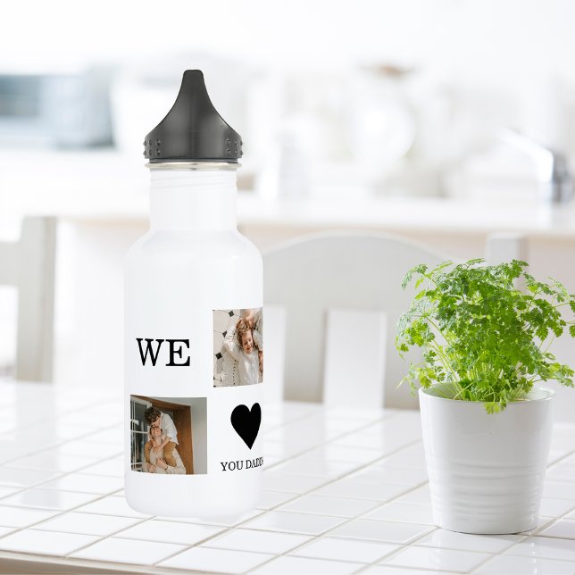 Trendy Collage Photo & We Love You Daddy Gift 532 Ml Water Bottle (Creator Uploaded)
