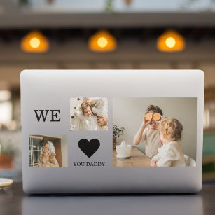 Trendy Collage Photo & We Love You Daddy Gift HP Laptop Skin