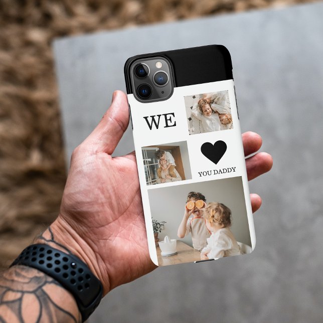 Trendy Collage Photo & We Love You Daddy Gift iPhone Case (Creator Uploaded)