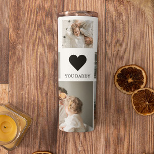 Trendy Collage Photo & We Love You Daddy Gift Thermal Tumbler