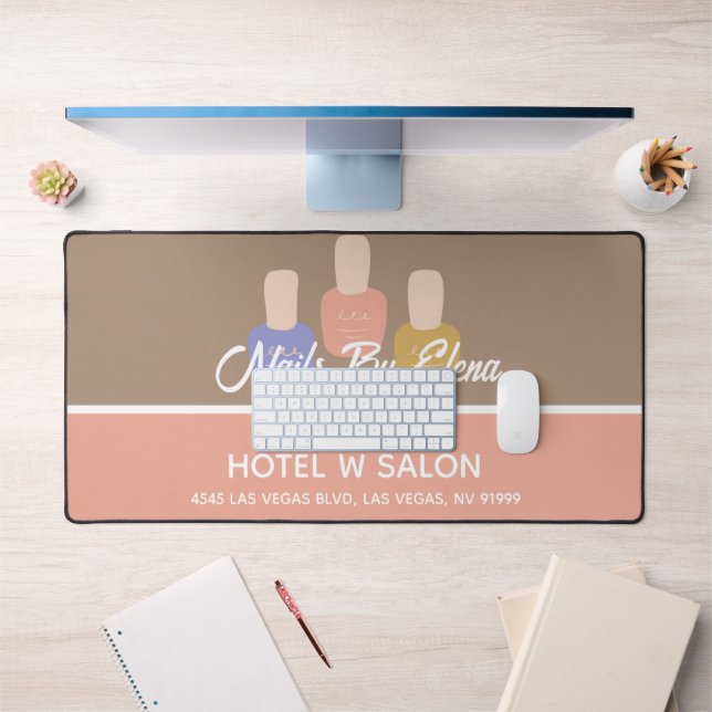 Trendy Colorblock Nail Salon Desk Mat (Office 1)