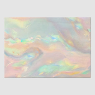 Trendy colorful faux holographic opal  tissue paper