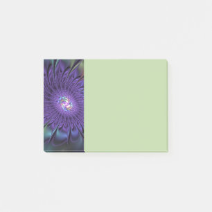Trendy Colorful Modern Abstract Fractal Flower Post-it Notes