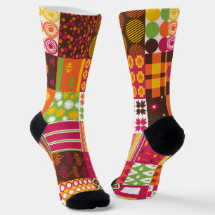 Trendy Colorful Patterned Hollowing Socks