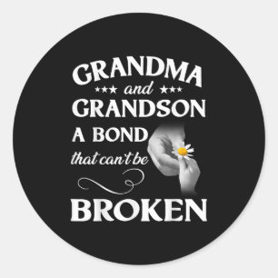 Trendy Coloring Grandma And Grandson A Bond That C Classic Round Sticker