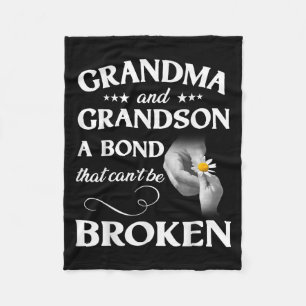 Trendy Coloring Grandma And Grandson A Bond That C Fleece Blanket