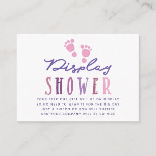 Trendy colorways Girl Baby Shower Display Shower Enclosure Card
