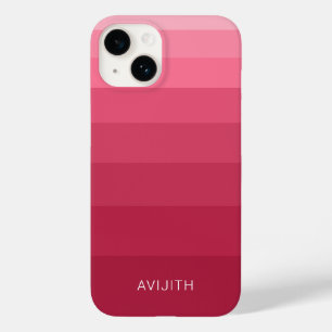 Trendy Colour Blocks Magenta Pink customisable sig Case-Mate iPhone 14 Case