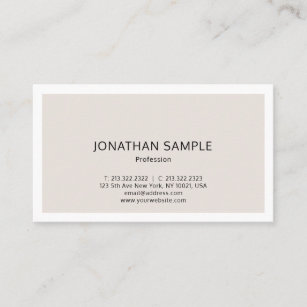 Trendy Colour Modern Elegant Simple Design Plain Business Card