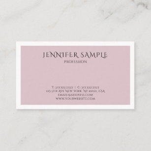 Trendy Colour Modern Sophisticated Clean Plain Business Card