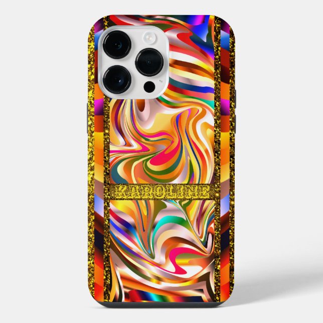 Trendy Colour Swirls   iPhone Case (Back)
