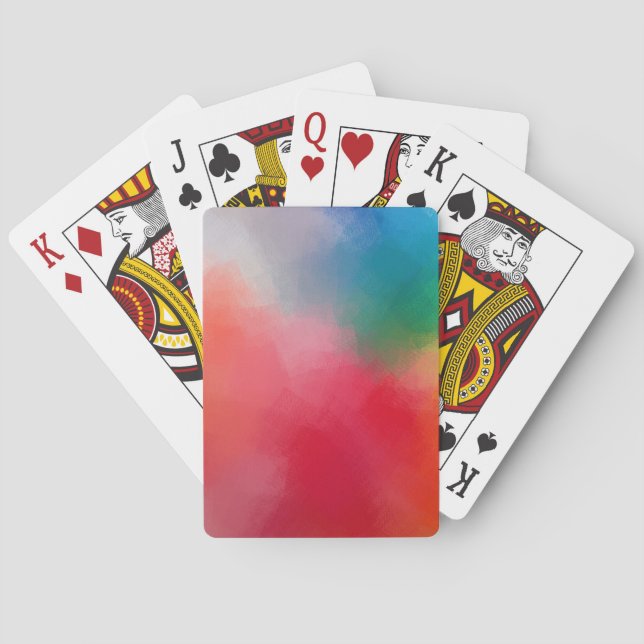 Trendy Colourful Abstract Elegant Modern Template Playing Cards (Back)