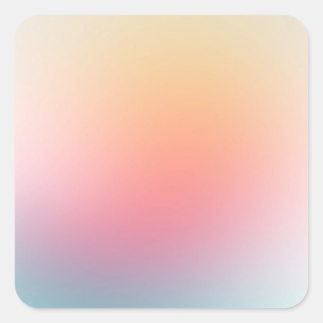 Trendy Colourful Blank Template Red Pink Blue Square Sticker (Front)