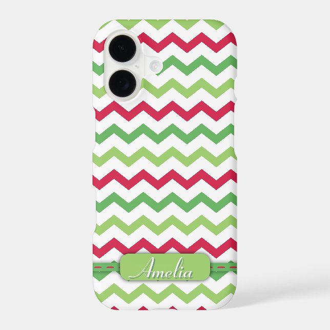 Trendy Colourful Christmas Chevron Pattern (Back)