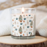 Trendy Colourful Christmas Pattern | Watercolor Square Sticker<br><div class="desc">Trendy Colourful Christmas Pattern | Watercolor</div>