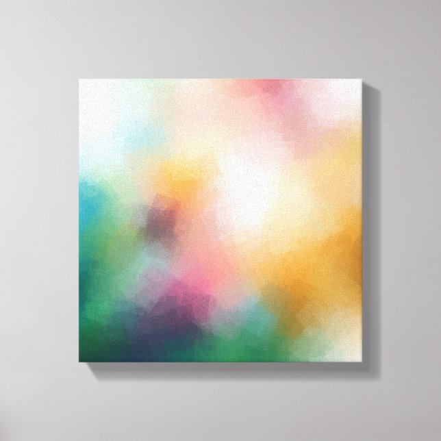 Trendy Colourful Elegant Modern Abstract Art Canvas Print (Front)
