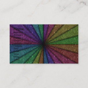 Trendy Colourful Glitter Explosion Business Card