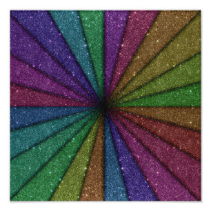 Trendy Colourful Glitter Explosion Photo Print